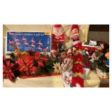 Christmas lot-reindeer lights, flowers,