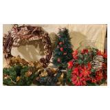 Christmas lot-wreath, tree, flower arrangement,