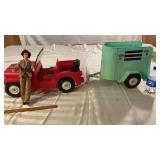 Ken & Barbie Jeep, broken windshield, steering