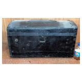 Vintage Old Stagecoach wood Travel Chest on