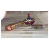 Vintage Top , Wooden Blocks