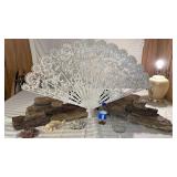 Decorative Rock , Pond Decor, Clear Glass Pot,