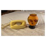 Push button phone, vase