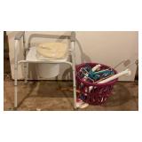 Basket, hangers, towel rack, handle, commode