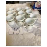 10) VINTAGE CHRISTMAS CORNINGWARE MUGS