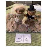 1963 TROLL DOLL BRIDE/GROOM WEDDING