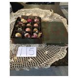 VINTAGE SHINY BRITE GLASS ORNAMENTS