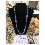 925 NECKLACE PORCELAIN? BEADS