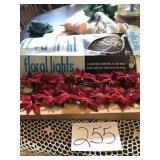 VINTAGE FLORAL LIGHTS POINSETTIA STYLE