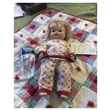1971 EEGEE SOFT DOLL W/CLOTHES & BLANKET