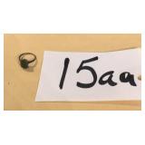 VTG SIZE 7 STERLING & JADE GREEN RING