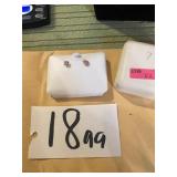 NEW 10K PINK CZ EARRINGS (1.22 GRAMS)