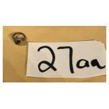 925 DIAMOND RAINBOW TOPAZ RING SIZE 6