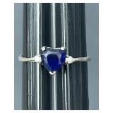 Sz.6.5 Sterling Heart Ring 1.06 Grams