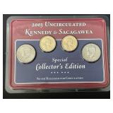 UNC 2003 Kennedy & Sacagawea Collector Edition