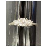 Sz.8.5 Sterling Silver Ring 2.12 Grams