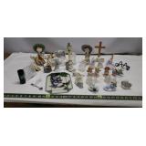 Precious Moments, Angel Figurines, Stainglass