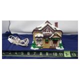 Porcelain Lacy Cafe Lighted House