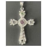 Sterling Silver Cross Pendant 4.94 Grams