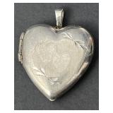 Sterling Silver Heart Locket 3.05 Grams