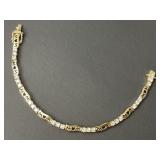 7in. Sterling Silver Mom Bracelet 10.86 Grams