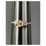 Sz.8.5 Sterling Silver Rose Ring .94 Grams
