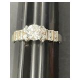 Sz.9.5 Sterling Silver Ring 3.21 Grams