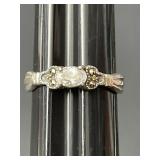 Sz.8 Sterling Silver Ring 2.46 Grams