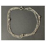 6.5in. Sterling Silver Bracelet 2.42 Grams