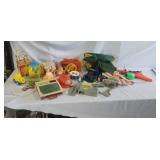 Toys including Vintage Fisher Price School Days