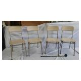(4)Mid-century Hey Woodite Solid Plastic Chairs