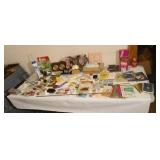 Box of greeting  cards plumbing items advertising