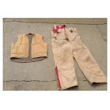 Carhartt 40x34 coveralls. Walls vest.