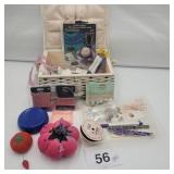 SEWING BASKET & ACCESSORIES