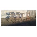4 old wood chairs