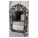 47" X 31" heavy wall mirror beveled with steel
