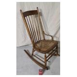 Maple sewing rocker w/ canned bottom.