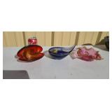 Mid Century Art Glass 3 piece