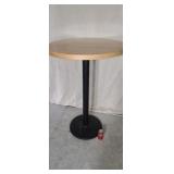 30" Oak round  bar height table.