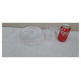 2 pieces of lead crystal extremely heavy crystal