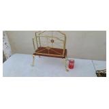 Solid brass magazine stand