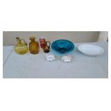 Italian hand blown glassware and  Epiag Blue Bird