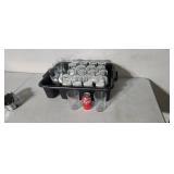 40  Ikea clear glasses & plastic bus tray.