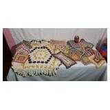 Handmade Pot Holders and Large Doilie