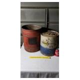 Vintage Oil Buckets. Sunoco Brand.