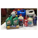 Oil, antifreeze, gas treatment, windshield fluid,