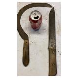 Machete and hand scythe