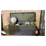 Wood box full of assorted wheels