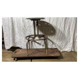 Metal garage stool and creeper