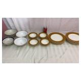 Plates, bowls and dessert bowls